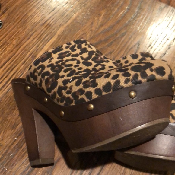 Report Leopard Design Chunky Heels Sandals 👡 Shoe - Picture 8 of 15